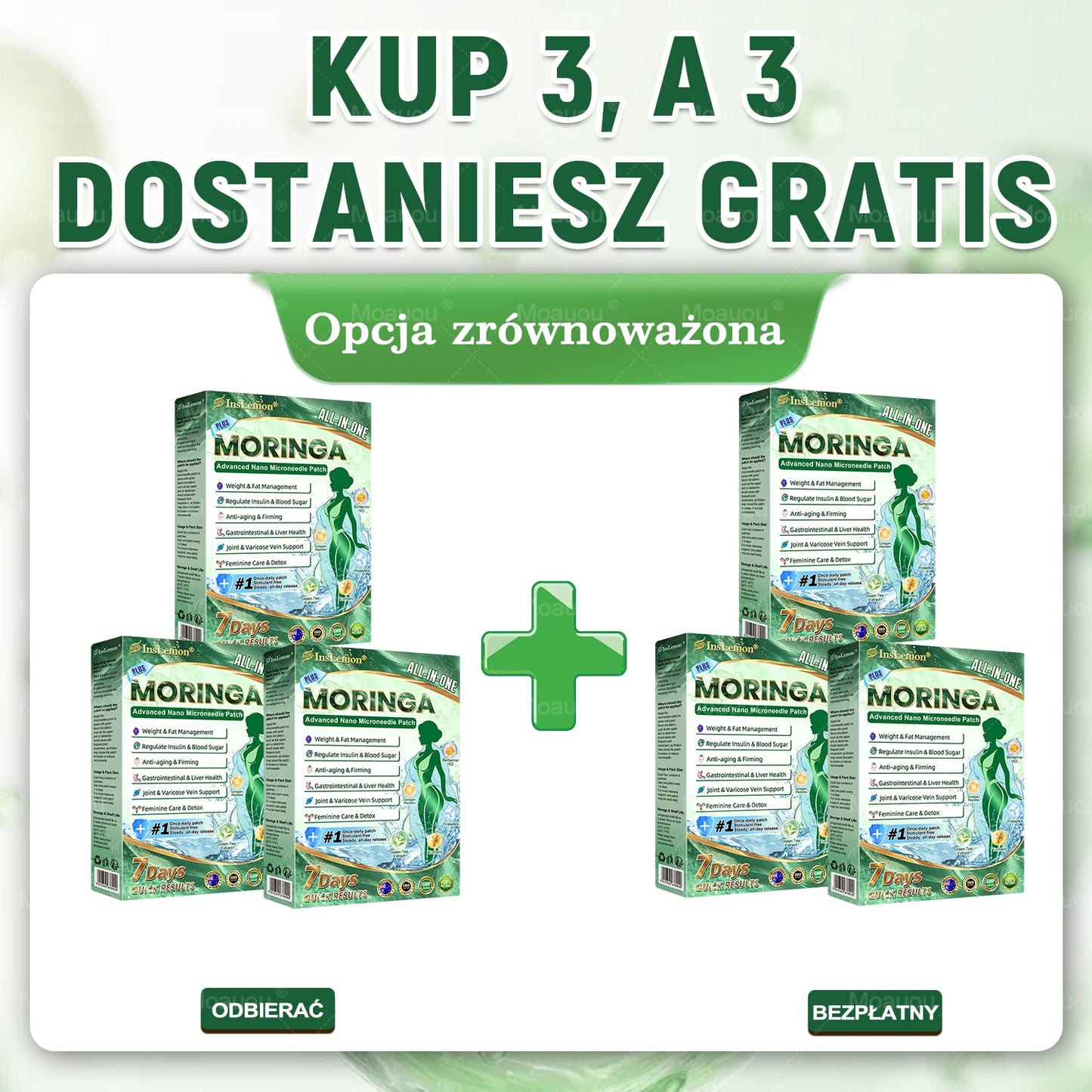 Moauou® Moringa × Berberyna × AMPK 10-w-1 Wsparcie metaboliczne, plaster z nanotechnologią mikroigłową (Wystarczy raz dziennie, widoczne efekty w 7 dni) ✅ Na otyłość, wiotką skórę, cukrzycę, bezdech senny, problemy ze stawami i wiele innych 🔥